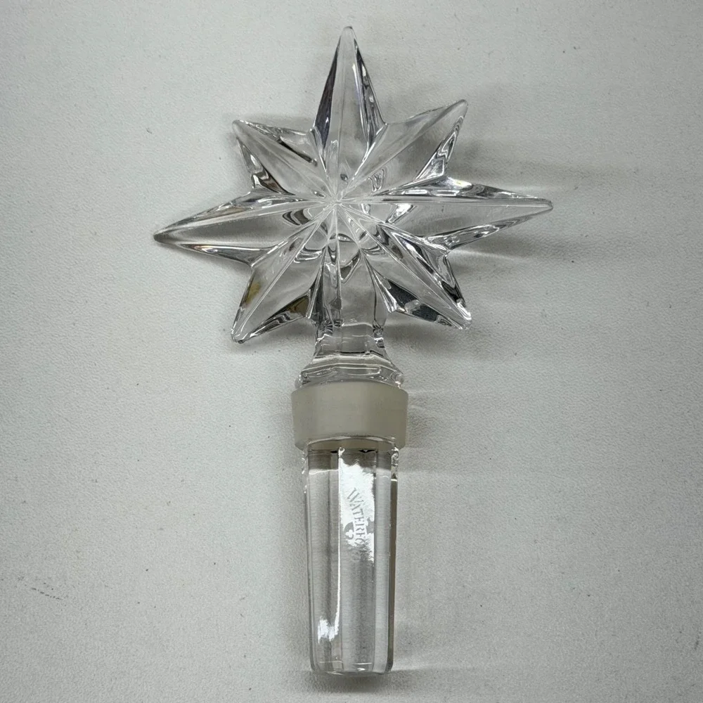 Waterford Crystal 8 Point Star Decanter Stopper Replacement‎ Signed VTG Ireland